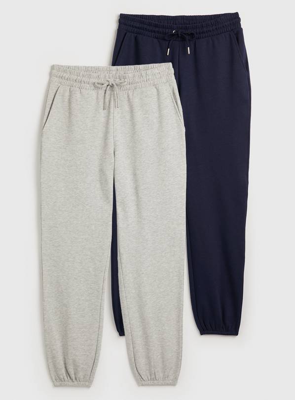 Grey Marl & Navy Joggers 2 Pack 24